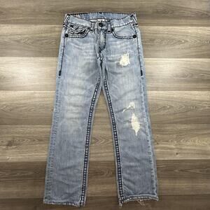 Vintage True Religion Ricky Super T Jeans Mens 32x32 USA Flap Pocket Big Stitch